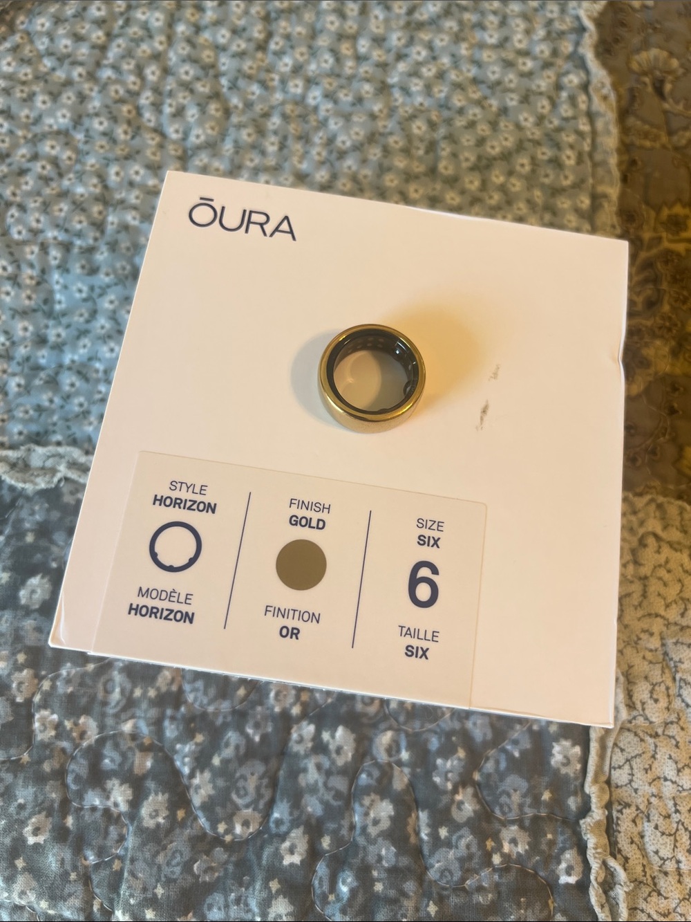 Oura Horizon Ring in Gold Finish